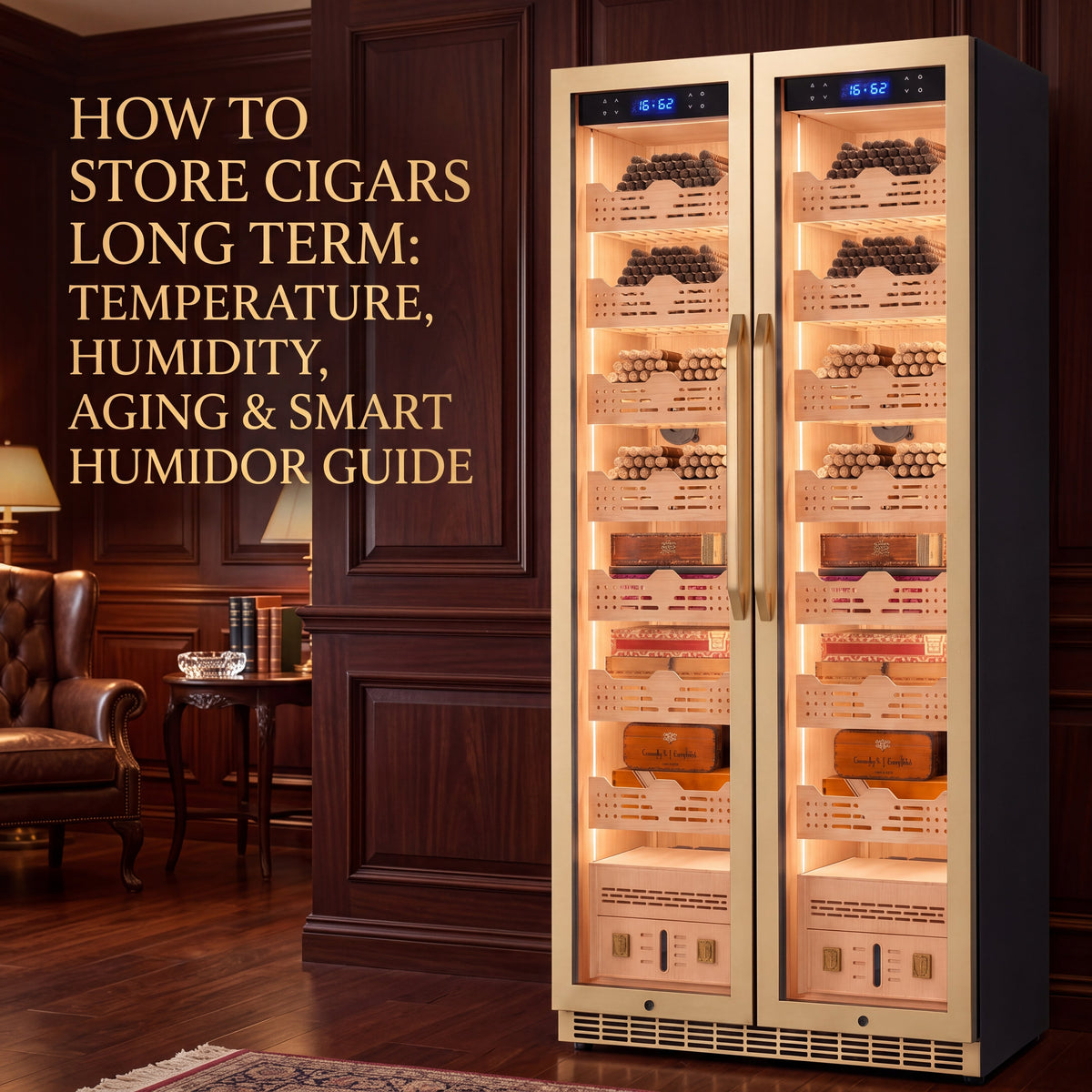 How to Store Cigars Long Term: Temperature, Humidity, Aging &amp; Smart Humidor Guide
