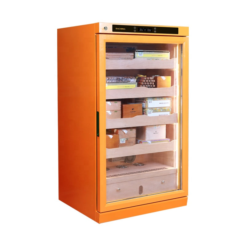 Raching W23A Silver Stainless Steel Electronic Cigar Humidor 4 Shelves for 1000pcs Cigars Storage