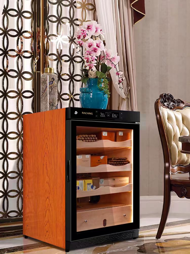 Raching Cigar Cabinet C150A Compressor Constant Temperature and Humidity Cedar Wood Household Cigar Box Moisturizing Cabinet