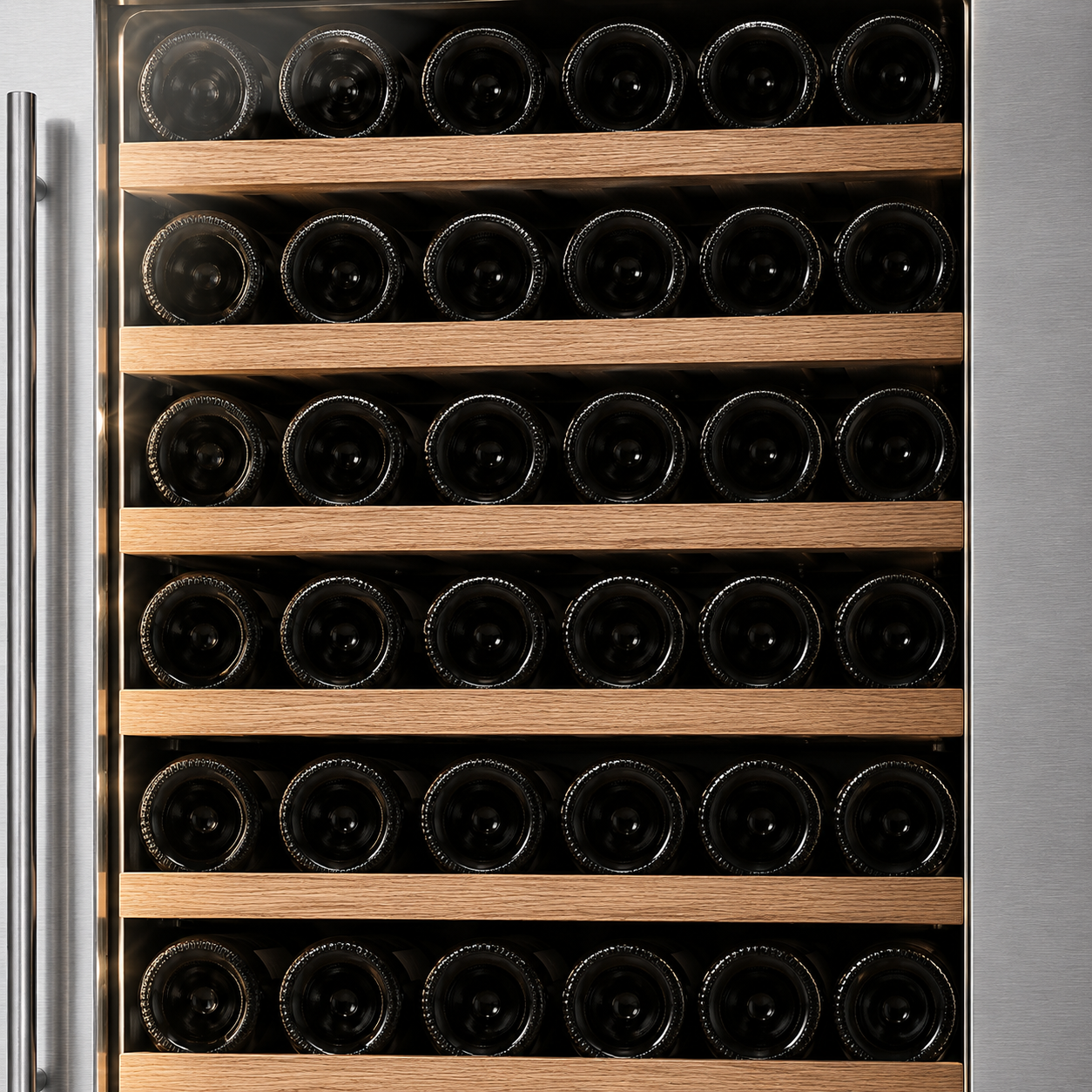 BALANS JC-140WD Premium Stainless Steel Dual-Zone Wine Cooler Refrigerator 45 Bottles with Low-E Glass Door