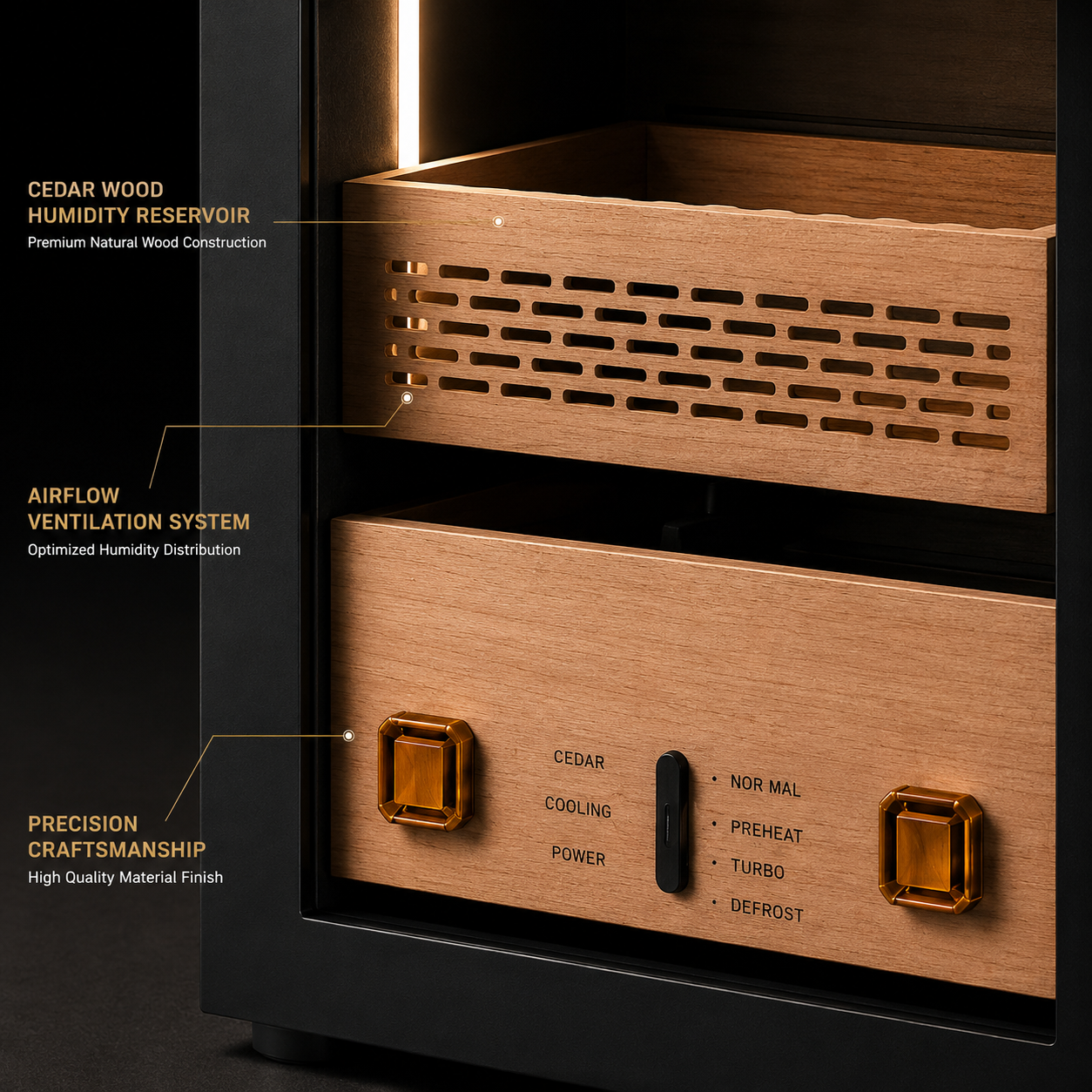 Balans BX-78 68L Aluminum Interior smart control Humidor | 80-150 Count