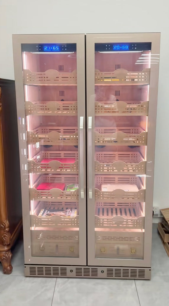 BALANS BX-680 Dual Zone Cigar Humidor Cabinet | Luxury Wine & Cigar Storage