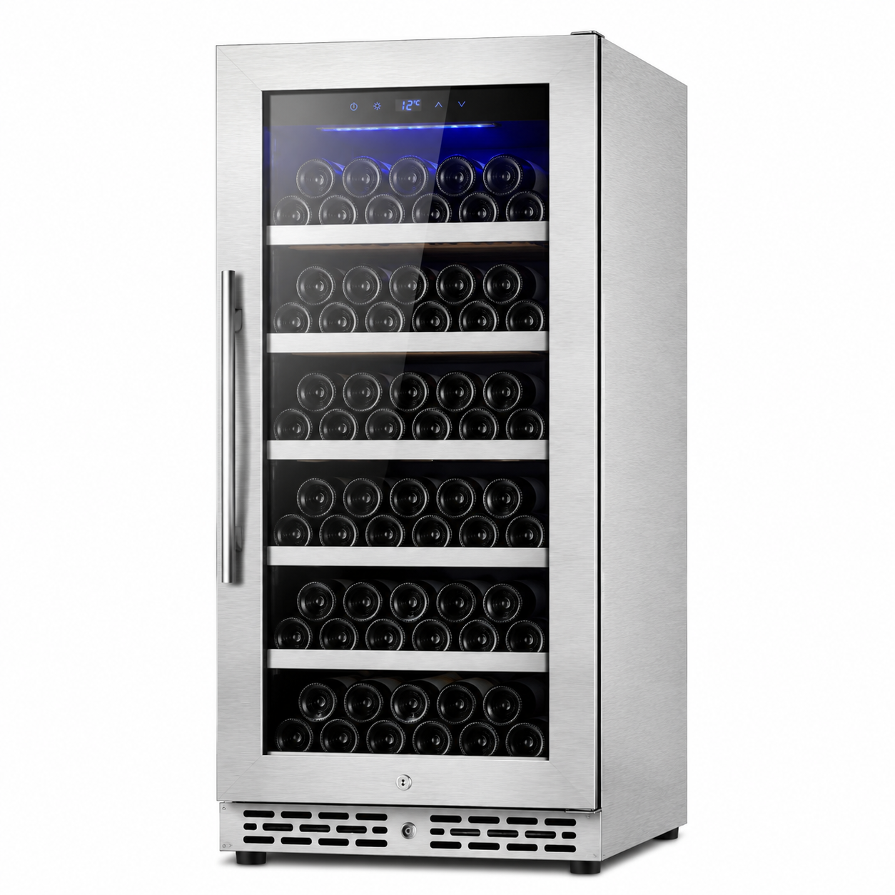 BALANS JC-345WS Stainless Steel Wine Cooler | 380L 68 Bottle Compressor Wine Refrigerator