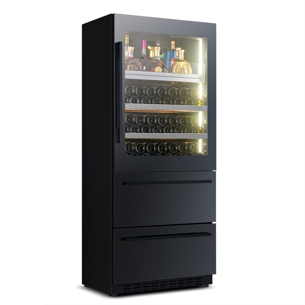 BALANS BJ-608WD black full-height wine refrigerator cabinet