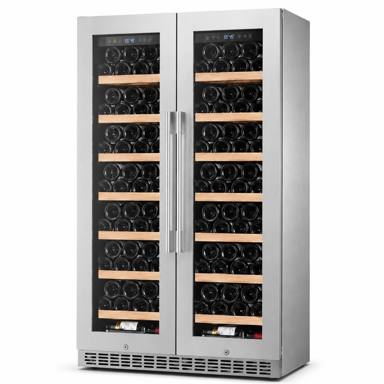 BALANS JC-635WD Dual Zone Wine Cooler | 300L 106 Bottle Double Door Wine Cabinet