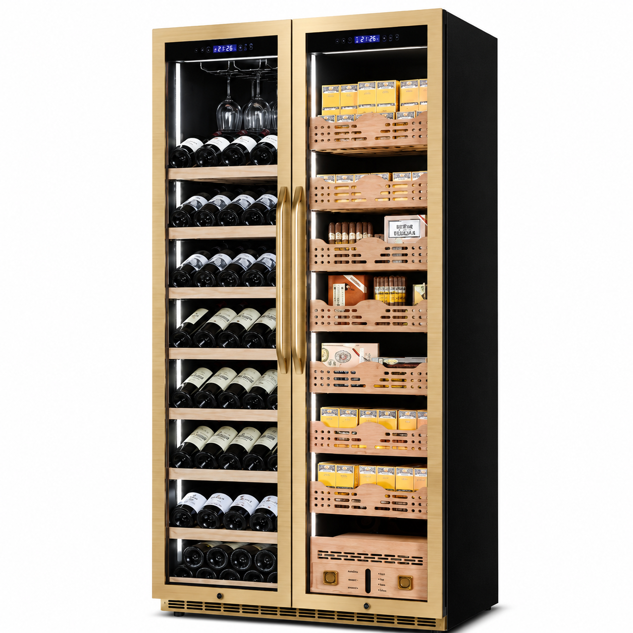 BALANS BX-735 Wine & Cigar Cabinet with Spanish Cedar Humidor | 545–760L