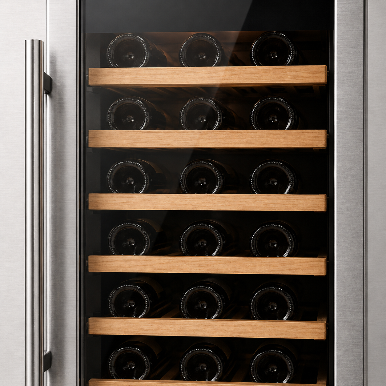 BALANS JC-96WS Premium  Stainless Steel Wine Cooler Refrigerator 23 Bottles Built-In Storage