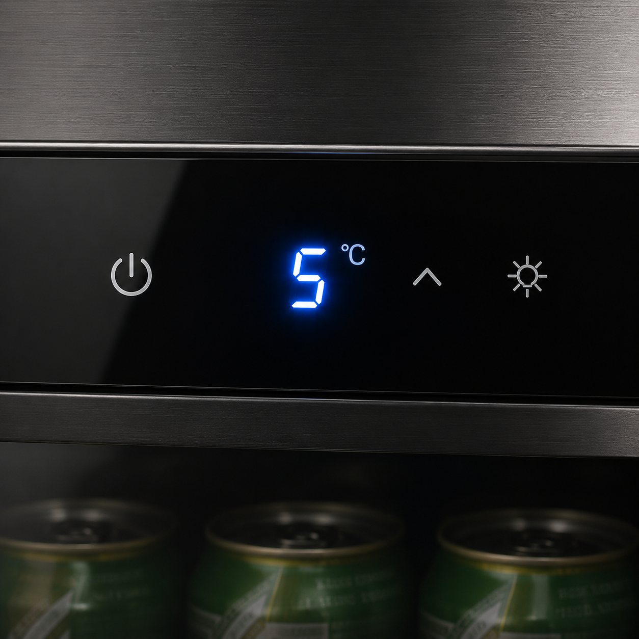 BALANS BJ-145WS 140L Stainless Steel Beverage Cooler | Heated Glass Door Built-In Refrigerator
