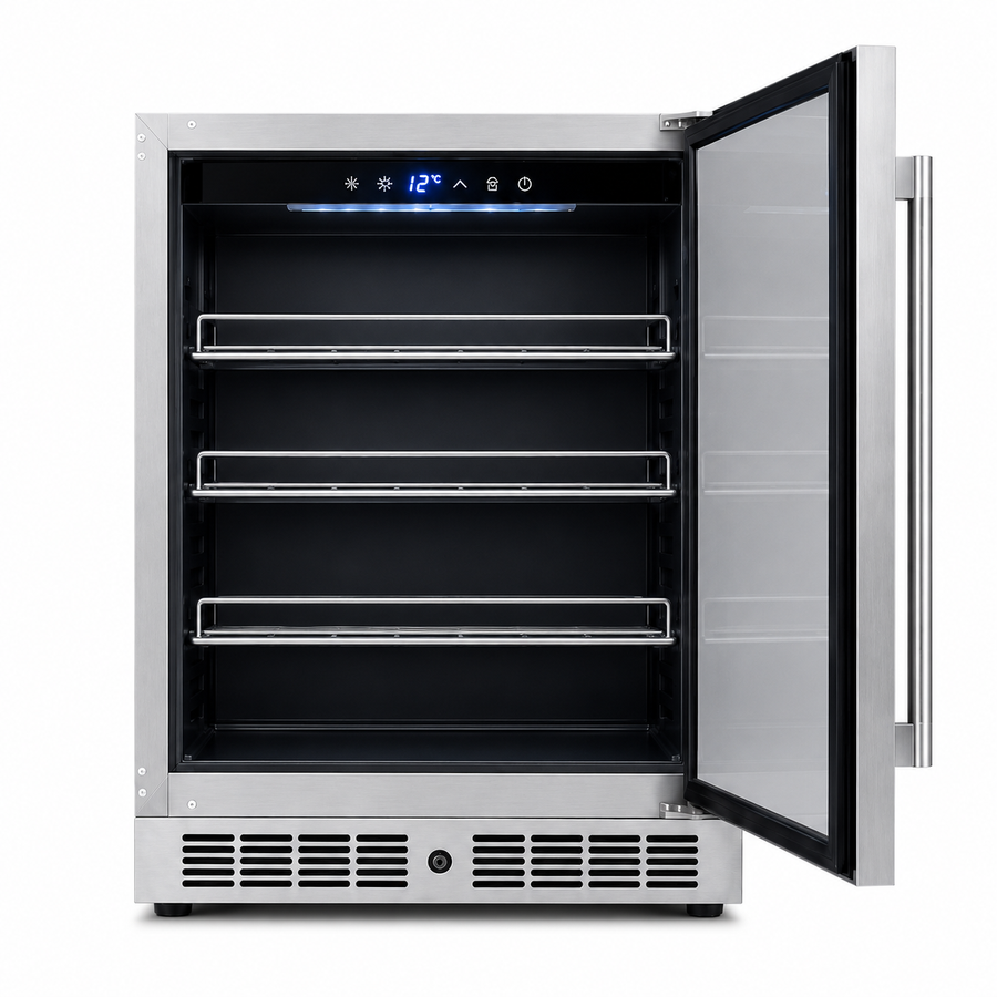 BALANS BC-130WS 130L Beverage Cooler | Built-In Stainless Steel Drink Refrigerator