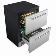BALANS BJ-145WD 154 Can Double Drawer Beverage Cooler | Stainless Steel Built-In Refrigerator