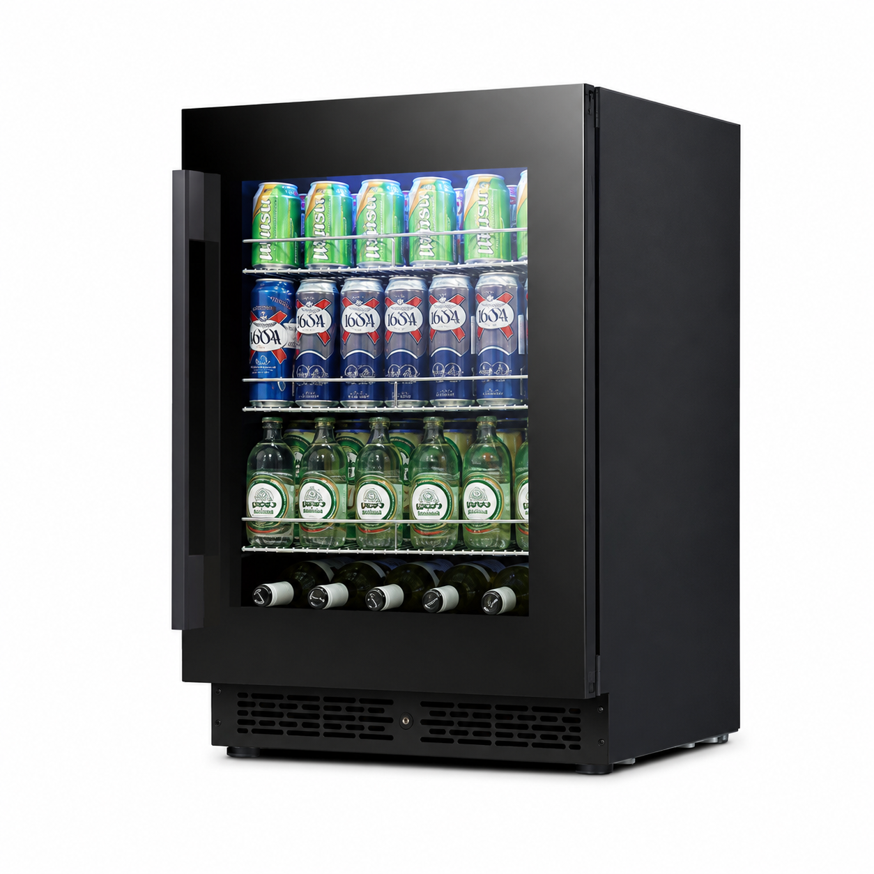 BALANS BJ-130WS/140WS 154 Can Beverage Cooler | Stainless Steel Built-In Drink Refrigerator