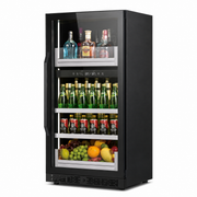 BALANS BJ-208WS Black Stainless Steel Beverage Cooler | 208L Drink Refrigerator