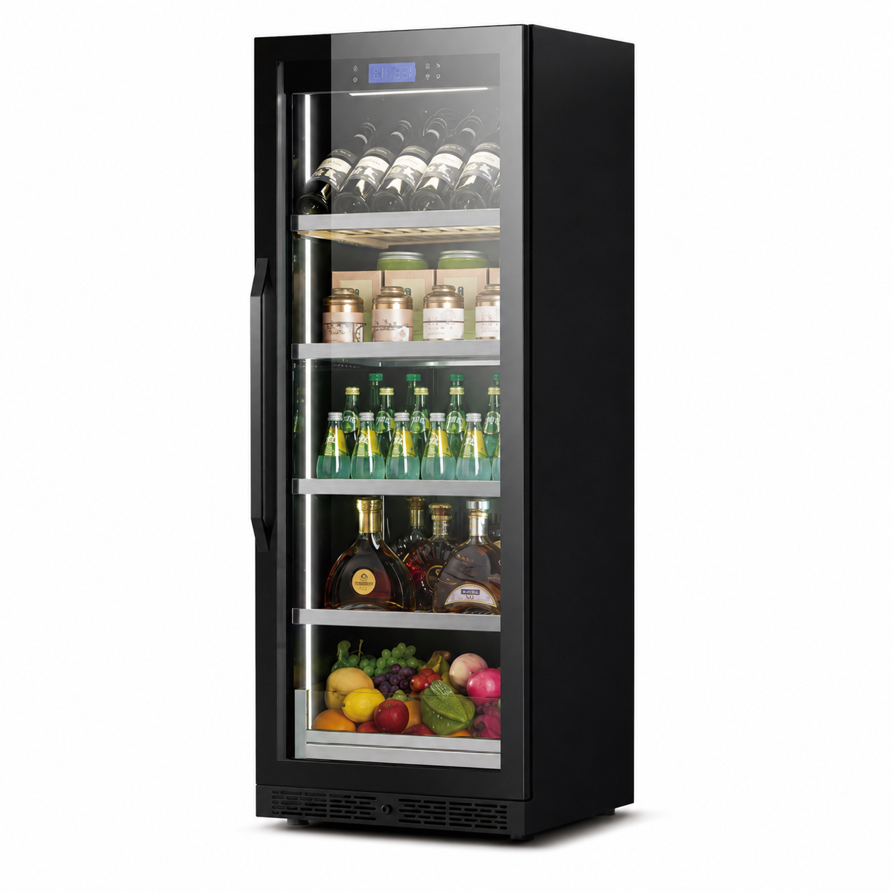 BALANS BJ-308WS 308L Black Stainless Steel Beverage Cooler | Drink Refrigerator