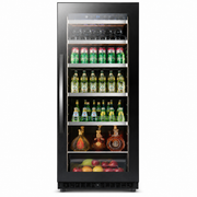 BALANS BJ-325WS 325L Black Stainless Steel Beverage Cooler | Built-In Drink Refrigerator