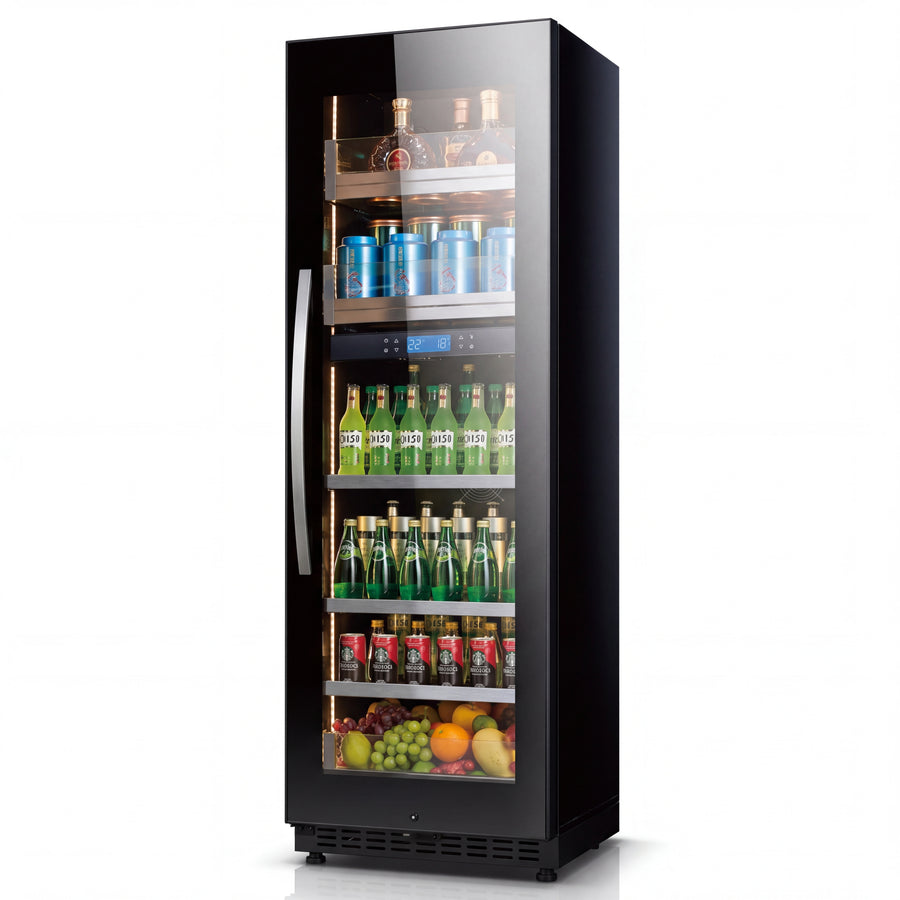 BALANS BJ-435WD freestanding beverage refrigerator with premium black finish