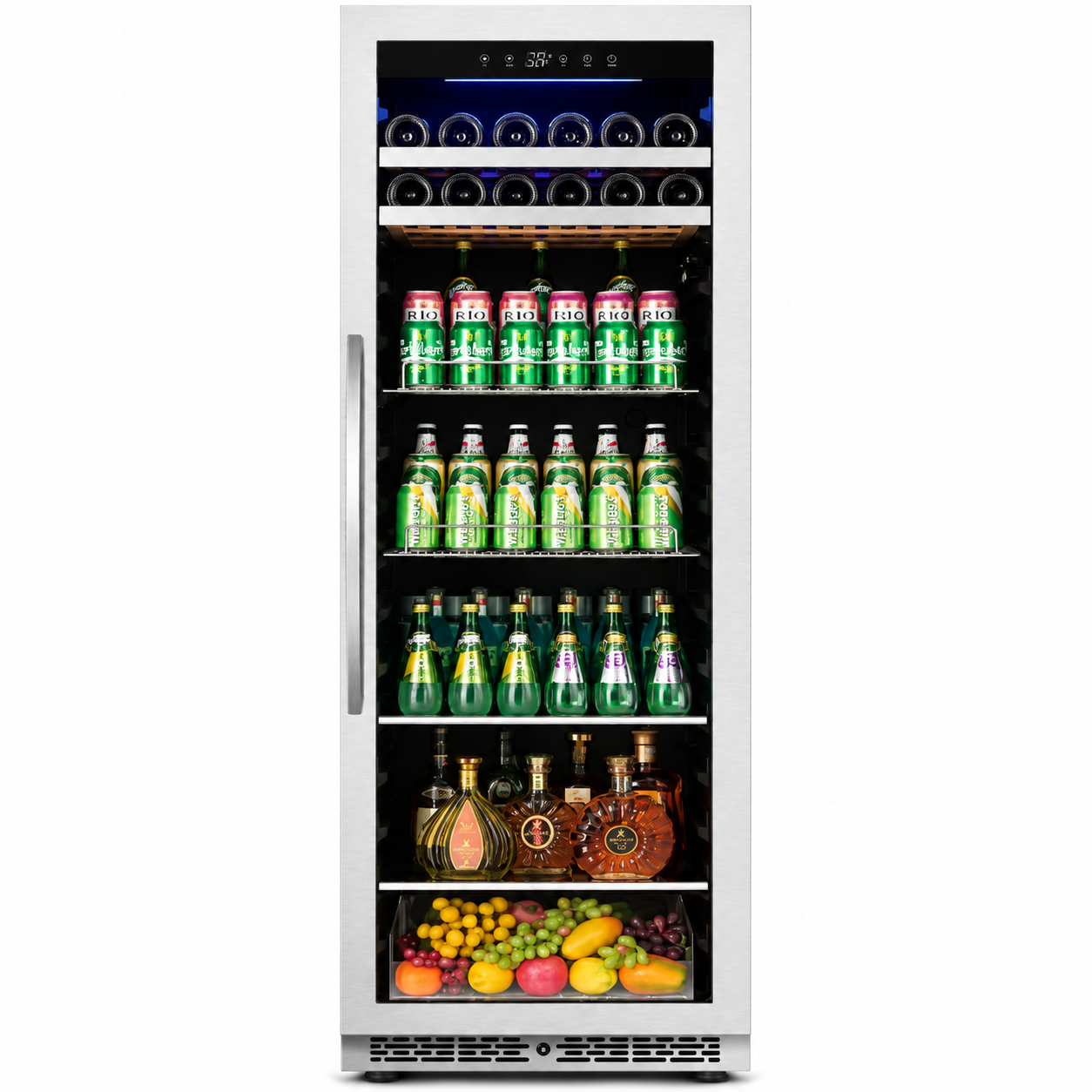 BALANS BJ-465WS 508L Silver Wine & Beverage Cooler | Large Capacity Wine Cooler