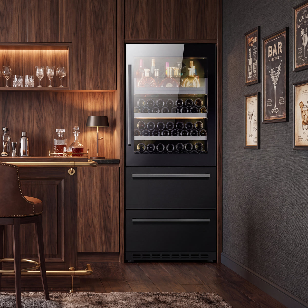 BALANS BJ-608WD dual-zone wine cooler for restaurants and hotels