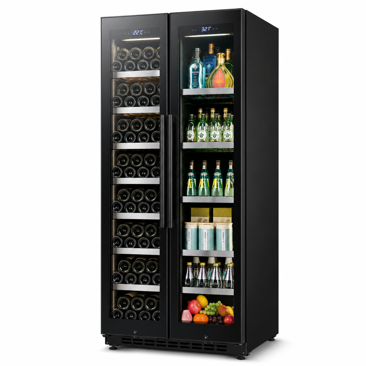 BALANS BJ-608WDA Dual Zone Wine & Beverage Cooler | 475L Built-In Cabinet