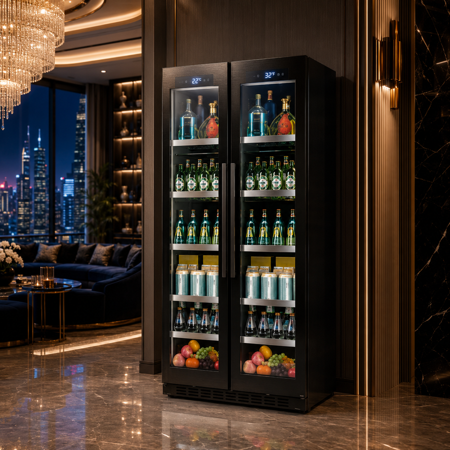 BALANS BJ-608WDA Dual Zone Wine & Beverage Cooler | 475L Built-In Cabinet