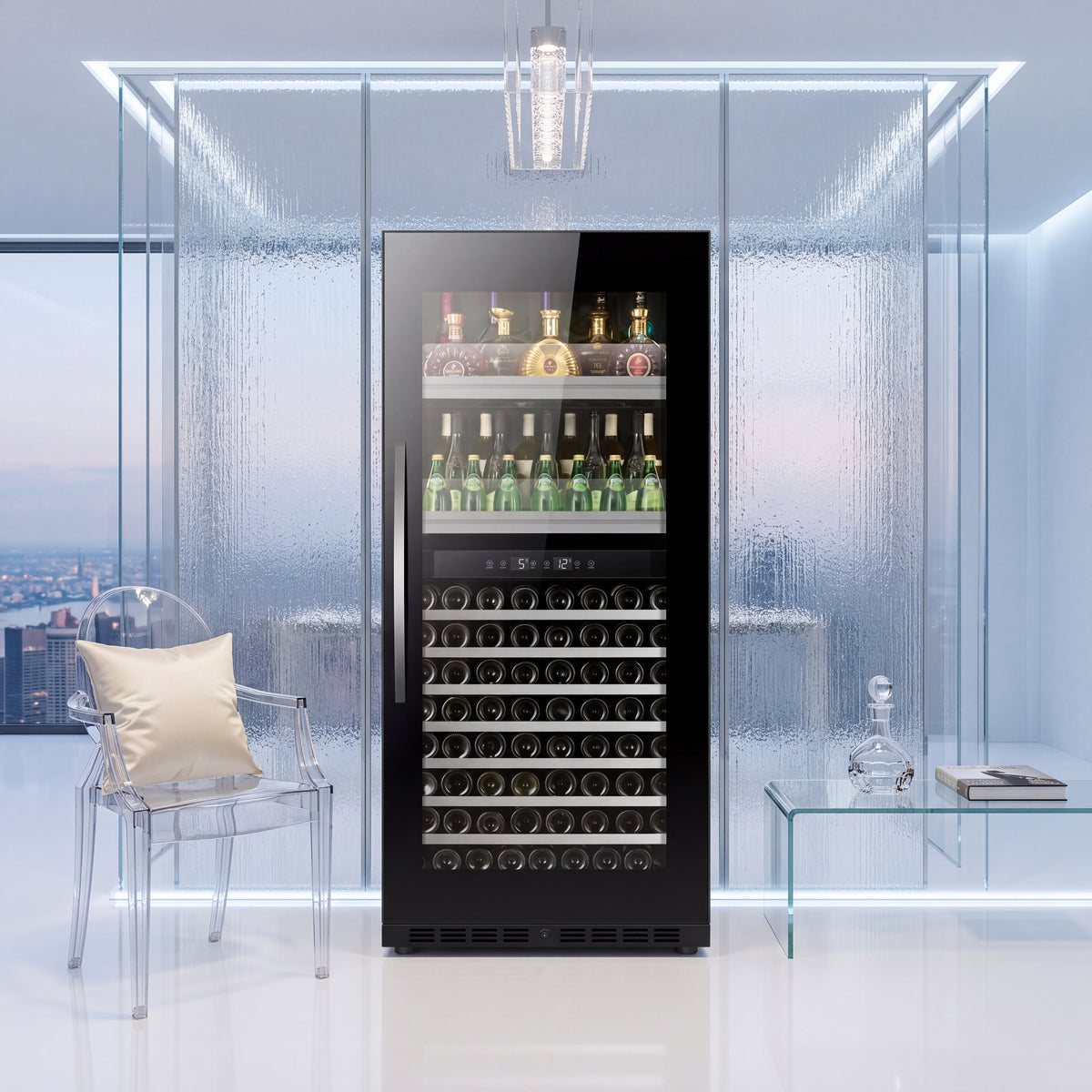 BALANS large dual zone wine refrigerator for entertainment room
