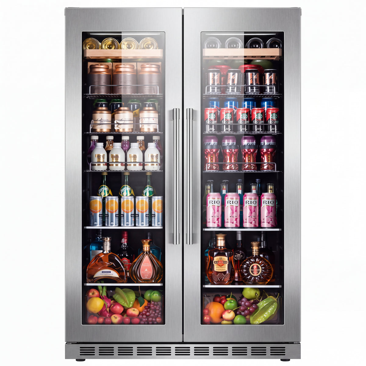 BALANS BJ-635WD premium wine and beverage cooler with stainless steel doors