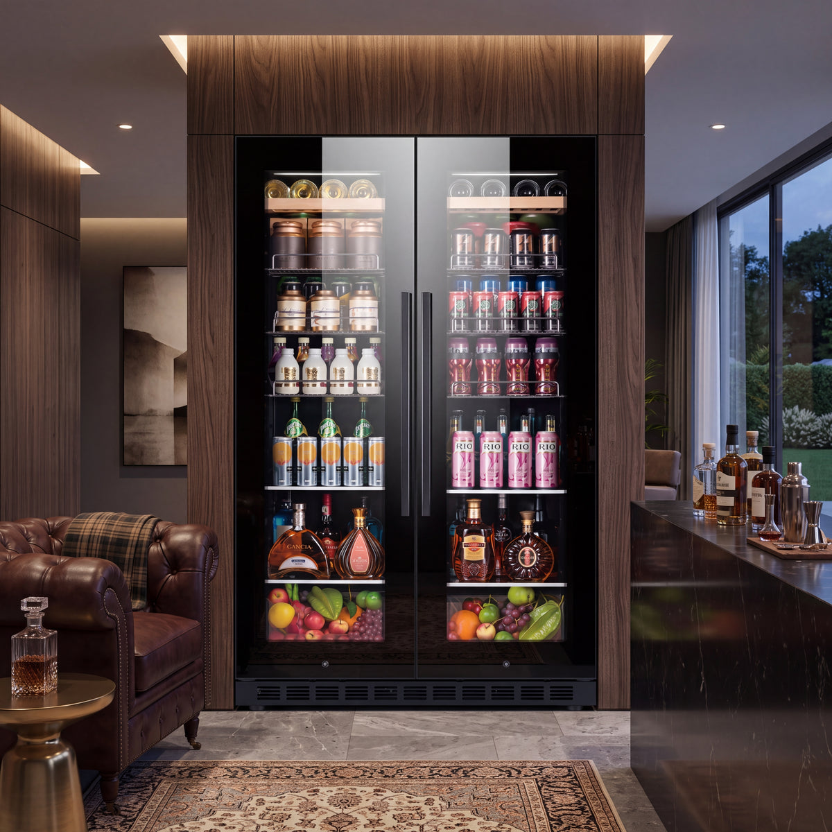 BALANS BJ-635WD dual temperature wine cooler with independent zone control