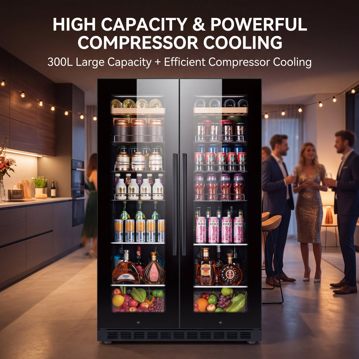 BALANS BJ-635WD 300L Dual Zone Wine & Beverage Cooler