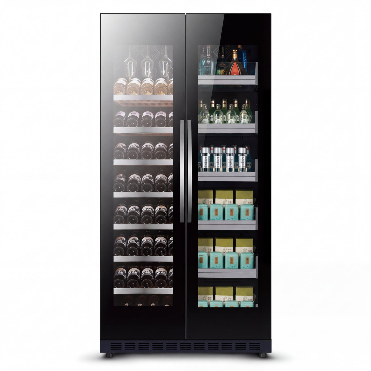 BALANS BJ-735WD 760L double-door wine and beverage cooler front view