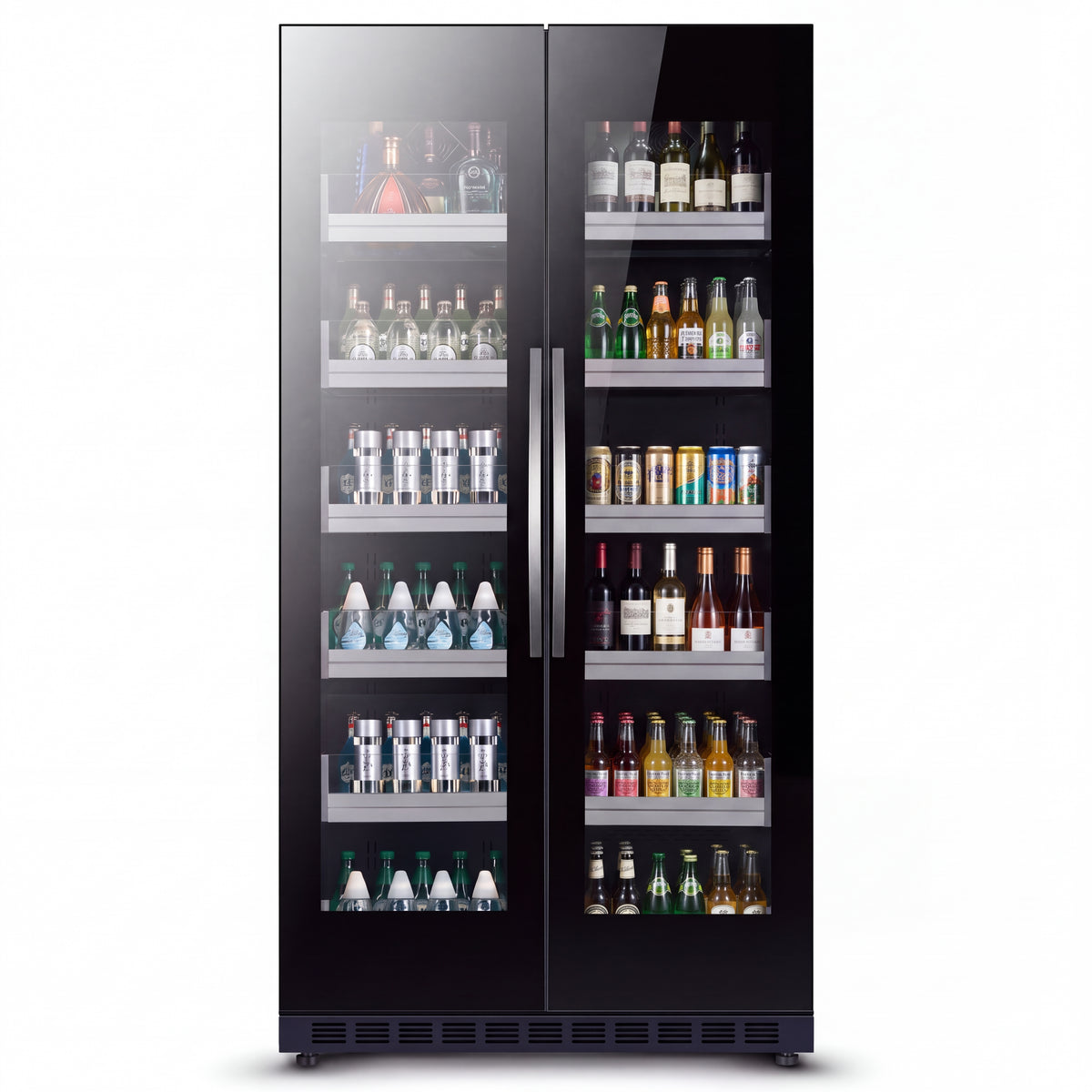 BALANS BJ-735WD 760L double-door wine and beverage cooler front view