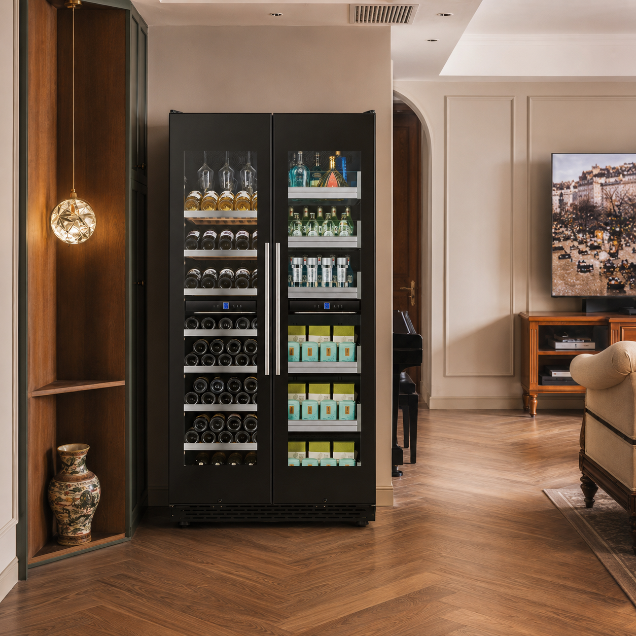 BALANS BJ-735WF 760L Double Door Dual Zone Beverage Refrigerator