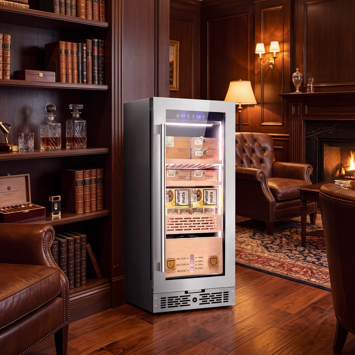 BX-108 compact cigar storage cabinet for growing collections