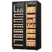 BALANS BX-680 dual zone cigar humidor cabinet with luxury glass door design