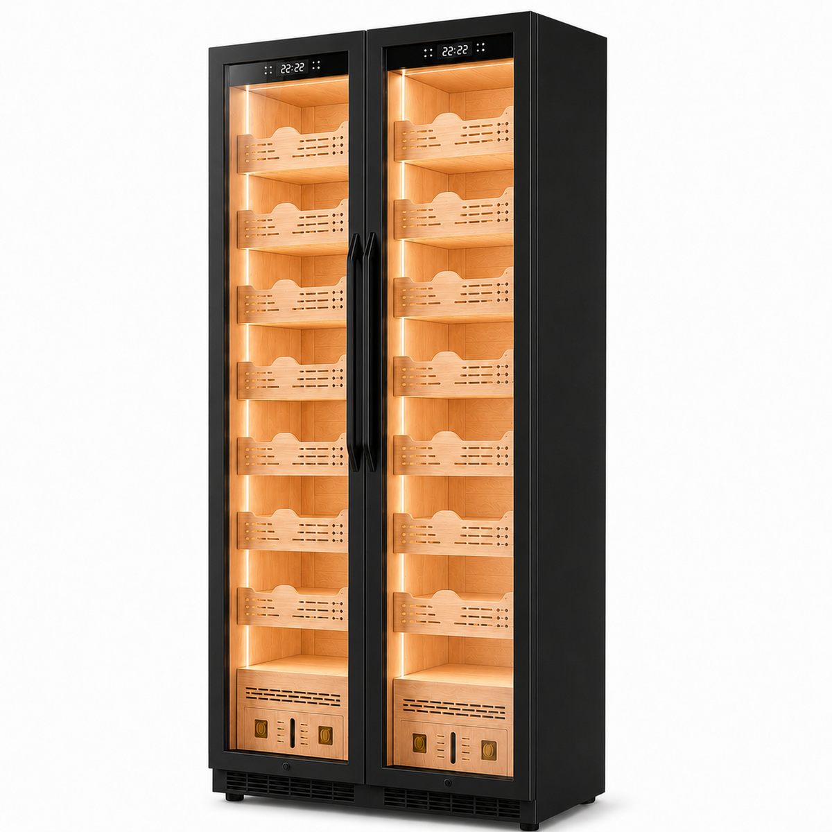 BALANS BX-735 black finish cigar storage cabinet
