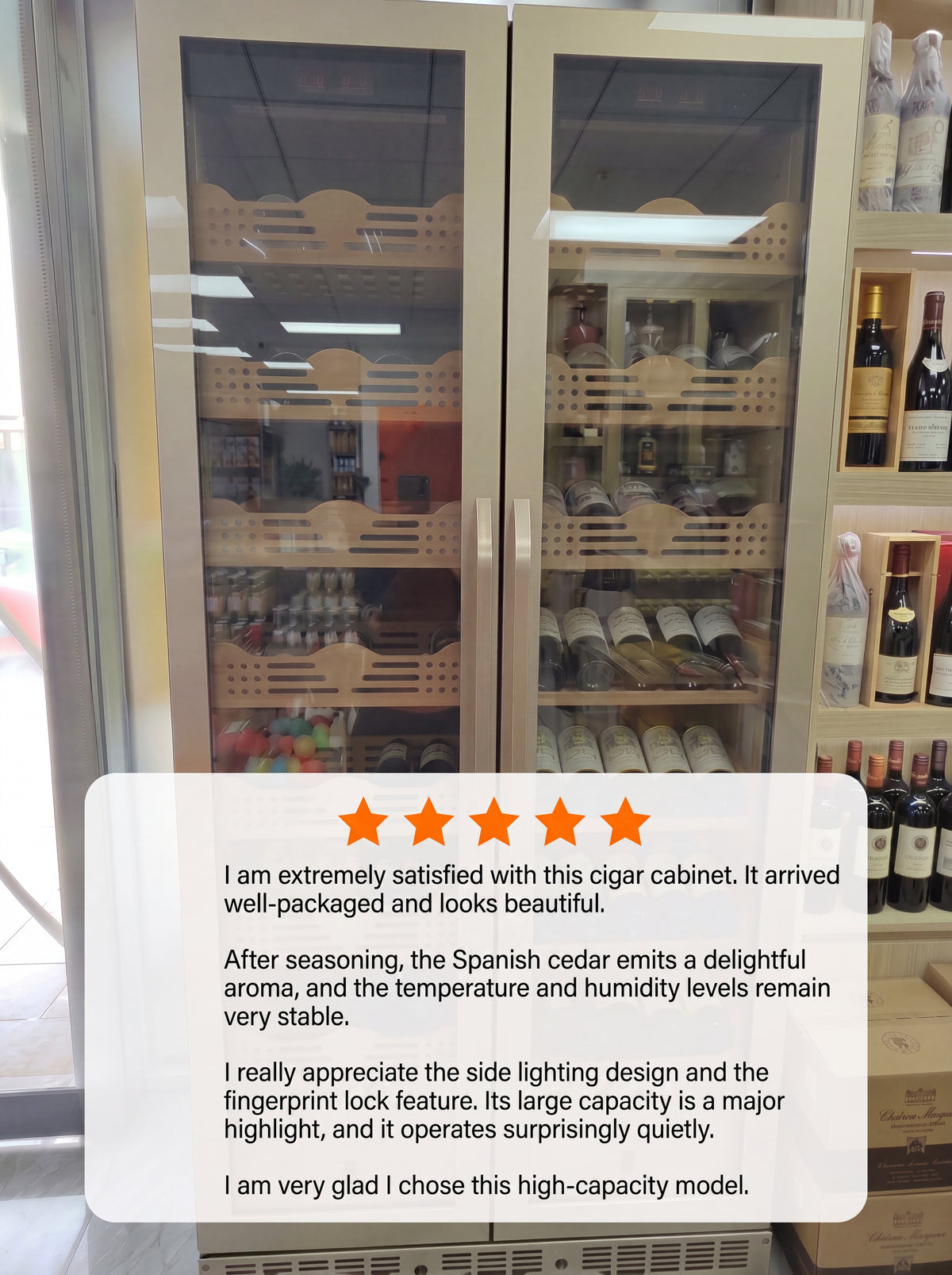Compact apartment cigar tasting niche