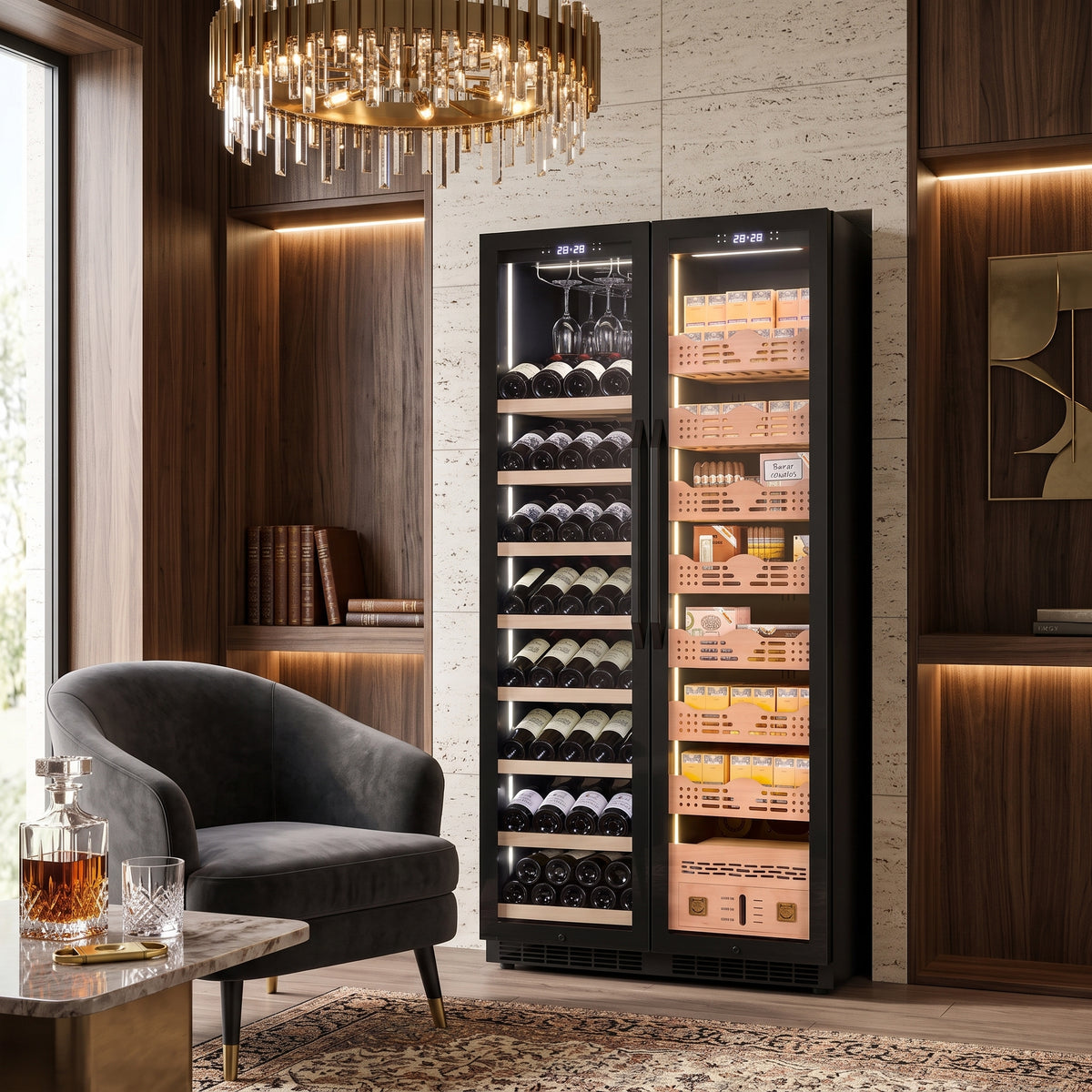 BALANS BX-735 545–760L dual zone wine and cigar cabinet