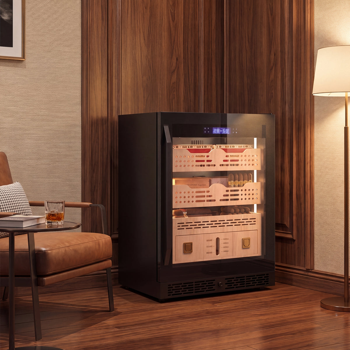 BXW-118 140L climate controlled cigar storage cabinet
