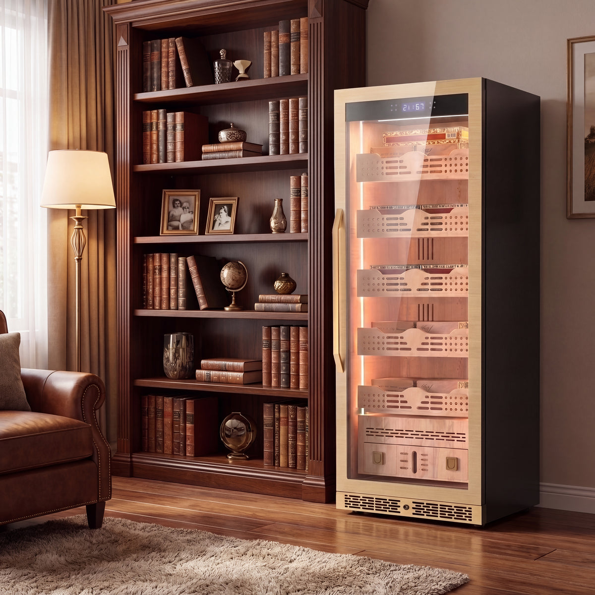 BXW-308 large cigar humidor cabinet for cigar boxes and premium cigars