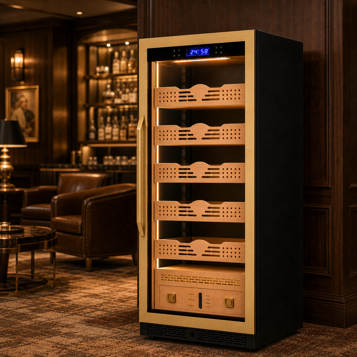 BXW-308A Single Door + Drawer Humidor