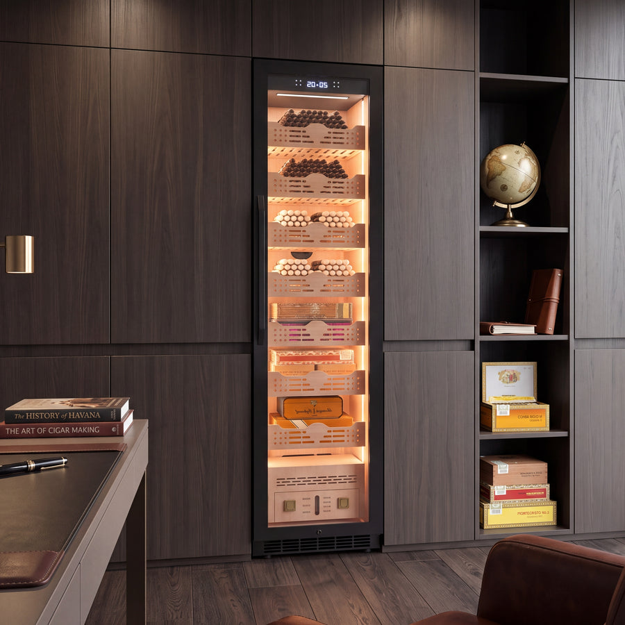 BALANS BXW-508 Slim Cigar Humidor Cabinet | Large Capacity Storage for Small Spaces