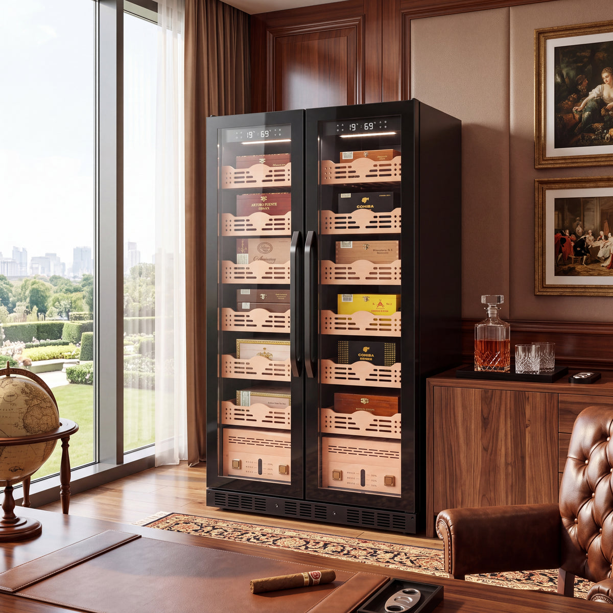 Commercial Cigar Humidor Cabinet for Retail Stores and Lounges