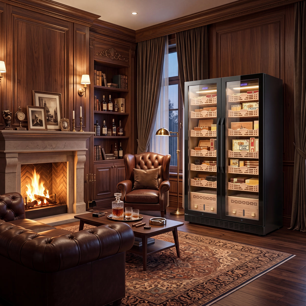 BALANS BXW-635 Large Electric Cigar Humidor Cabinet – 3,200–4,400 Cigars