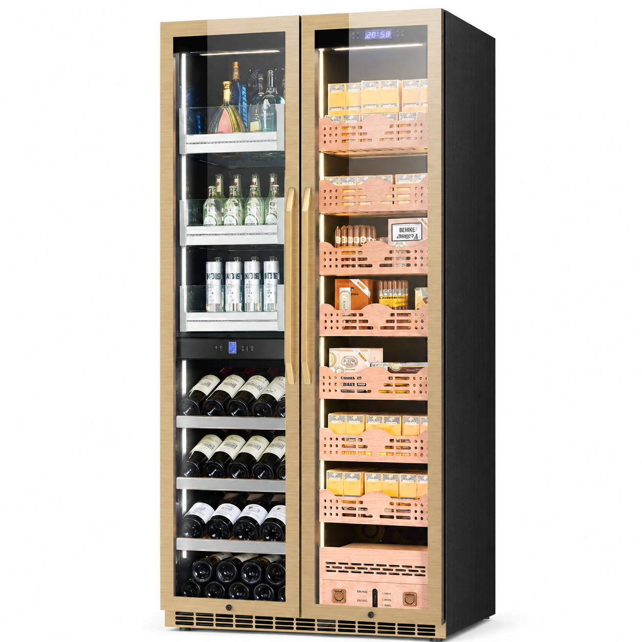 BALANS BX-735 Wine & Cigar Cabinet with Spanish Cedar Humidor | 545–760L