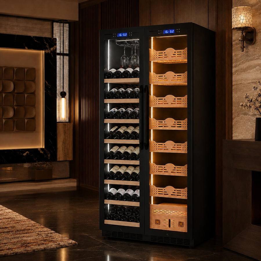 BALANS BX-735 Wine & Cigar Cabinet with Spanish Cedar Humidor | 545–760L