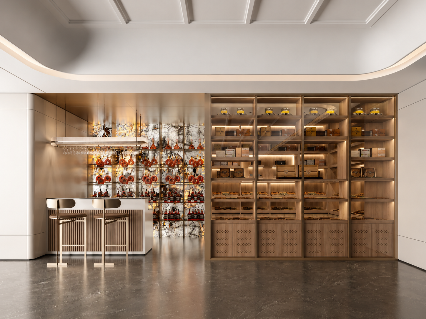 Retail Display collection humidor cabinet
