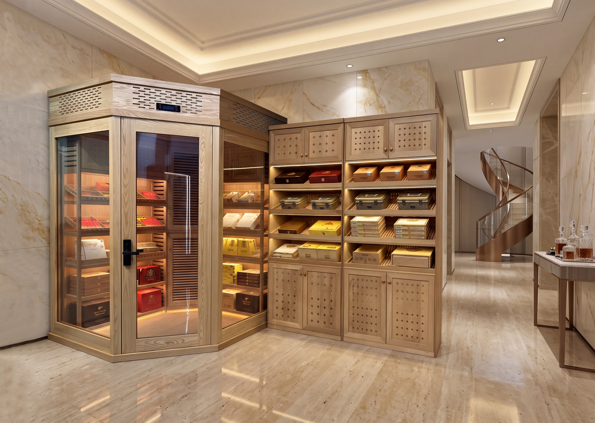 Private residence cigar lounge seating