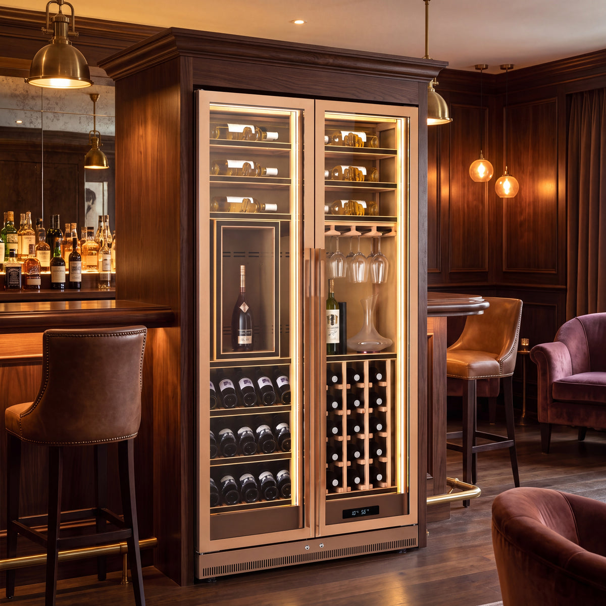 BALANS JC-808 gold finish luxury wine refrigerator