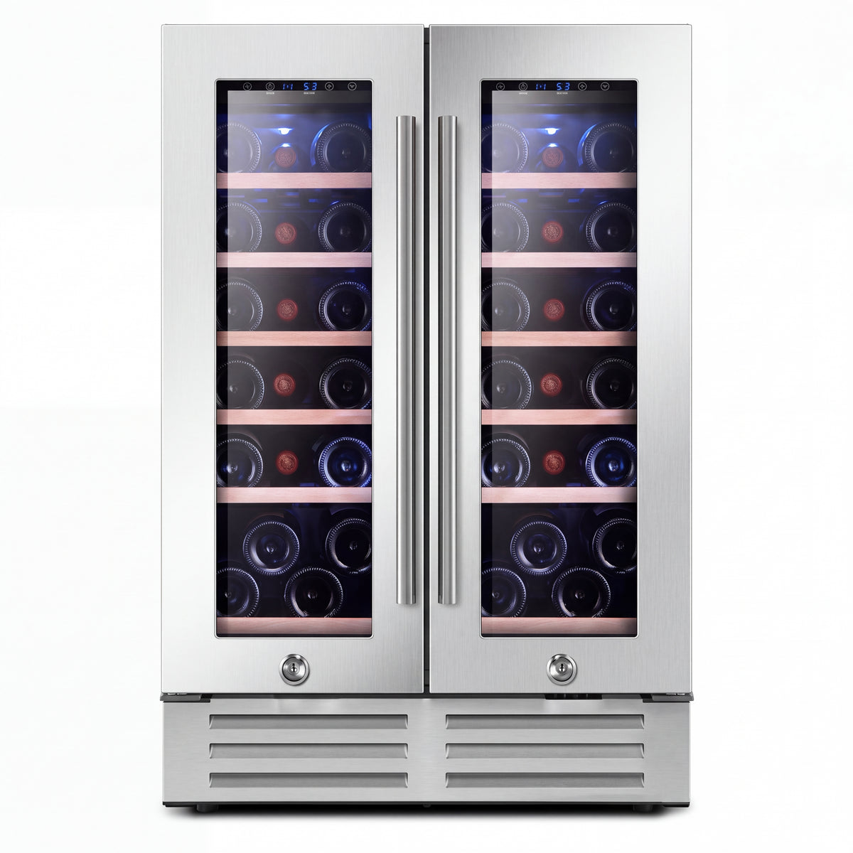 BALANS JC-110WD 40 bottle dual door wine refrigerator front view