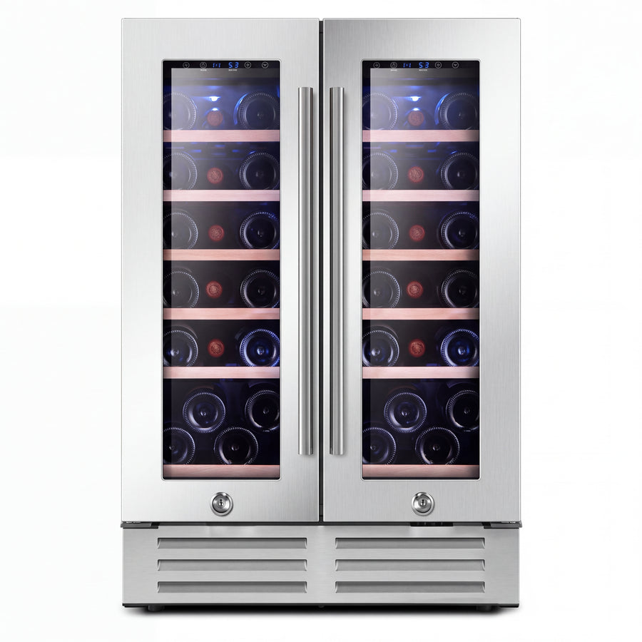BALANS JC-110WD 40 bottle dual door wine refrigerator front view