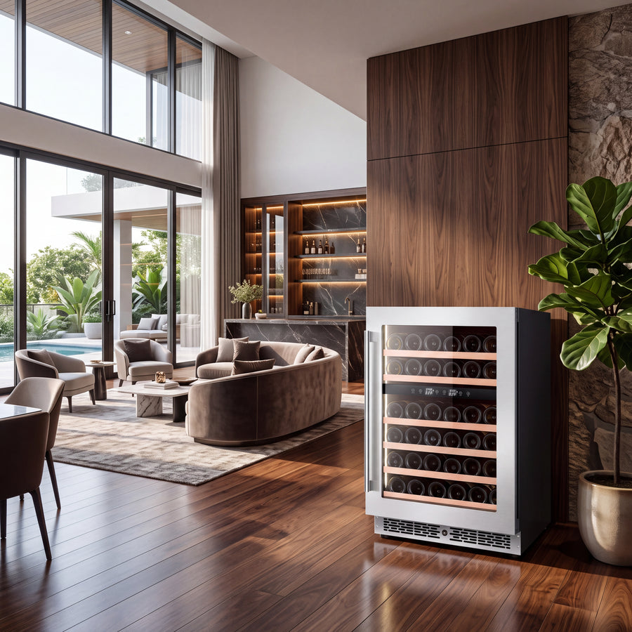 BALANS JC-130WD 130L 41-Bottle Built-In Dual Zone Wine Cooler