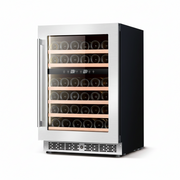 BALANS JC-130WD Premium Stainless Steel Dual-Zone Wine Cooler Refrigerator 41 Bottles with Low-E Glass Door